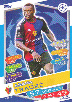 Adama Traore FC Basel 2016/17 Topps Match Attax CL #BSL05